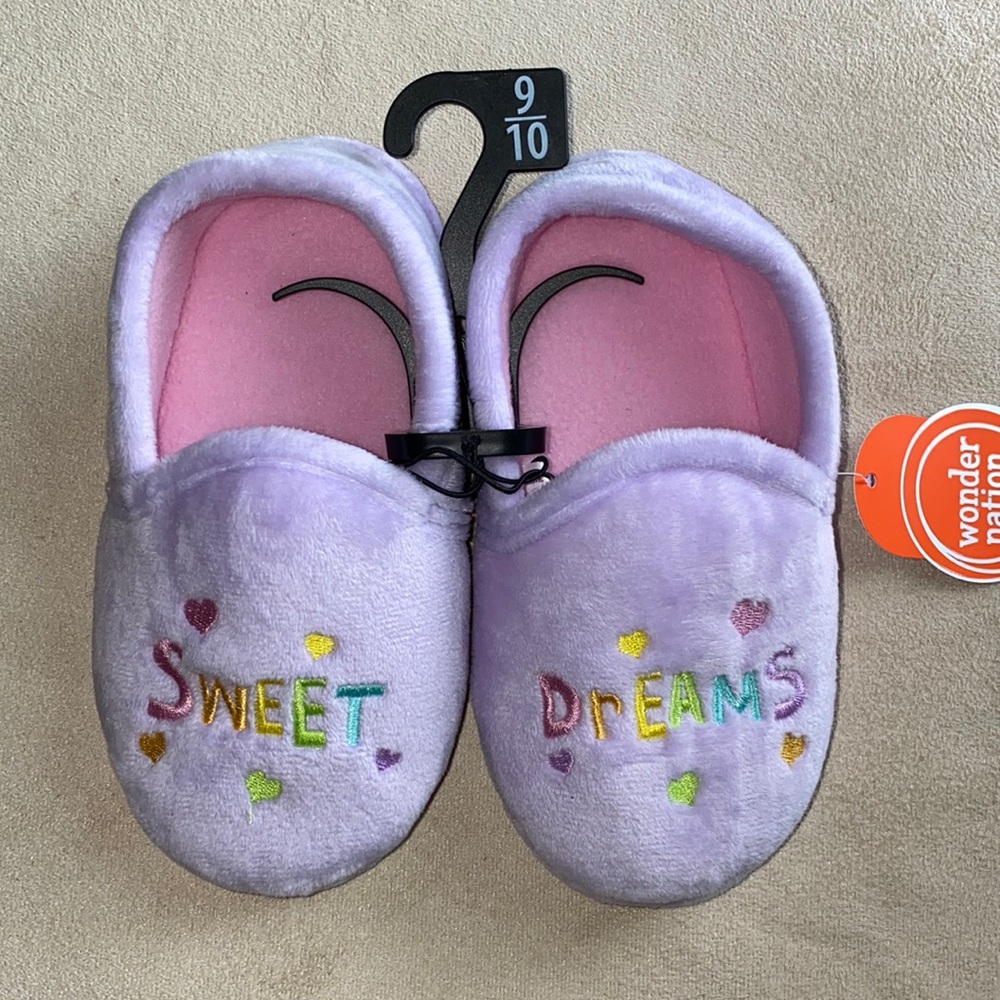 Wonder Nation Toddler Girls Sweet Dreams Plush Slippers